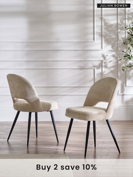 Julian Bowen Set of 2 Calico Ella Dining Chairs (F31477) | £240