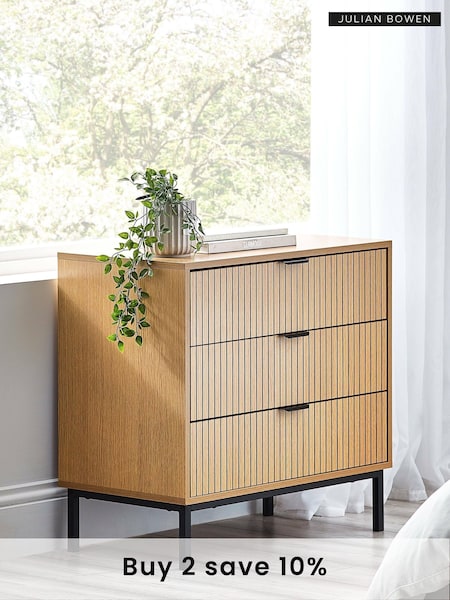 Julian Bowen Beige Sia Drawer 3 Drawer Chest (F31484) | £185