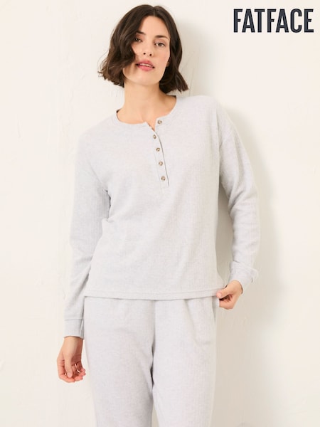 FatFace Grey Henley Lounge Top (F31604) | £32.50