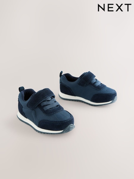 Navy Blue Touch Fastening First Walker Trainers (F31726) | £26