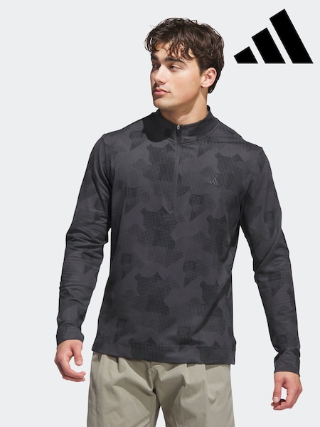 adidas Golf Go To Printed Quarter Zip Sweatshirt (F31923) | £70