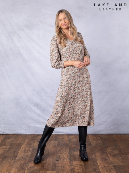 Lakeland Clothing Luella Floral Print Midi Dress (F32113) | £45