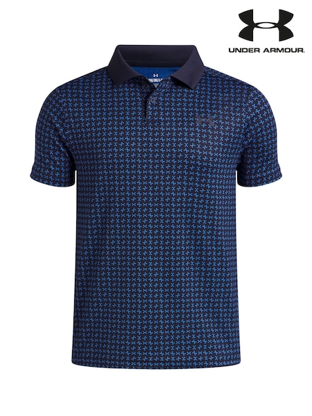 Under Armour Navy Matchplay Printed Polo Shirt (F32283) | £35