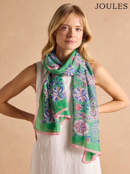 Joules Abberton Green Lightweight Scarf (F32296) | £16