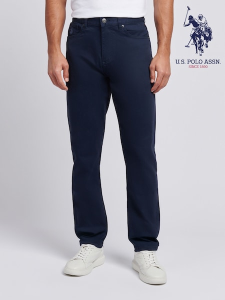 U.S. Polo Assn. Blue Mens Bedford Corduroy 5 Pocket Trousers (F32413) | £75