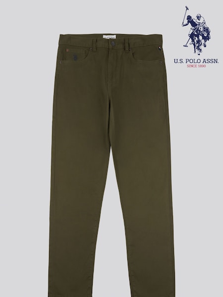 U.S. Polo Assn. Green Mens Bedford Corduroy 5 Pocket Trousers (F32414) | £75