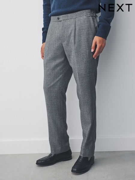 Grey Tailored Fit Wool Blend Suit Trousers (F32426) | £65