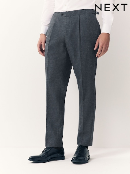 Blue Tailored Fit Wool Blend Suit Trousers (F32434) | £65