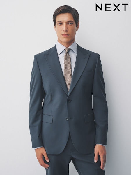 Charcoal Grey Slim Fit Motion Flex Wool Blend Suit Jacket (F32439) | £110