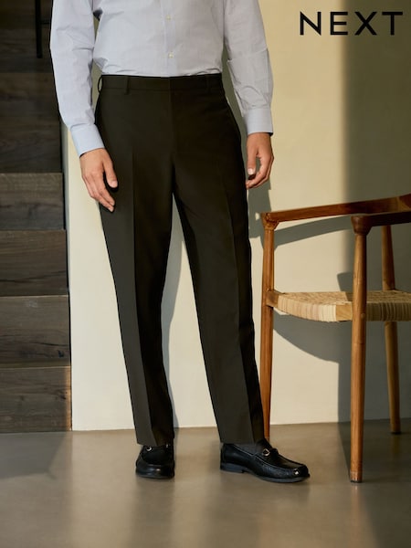 Green Slim Fit Motion Flex Wool Blend Suit Trousers (F32442) | £59