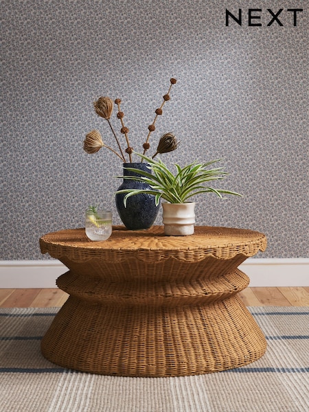 Blue Ceramic Embossed Floral Vase (F32511) | £24