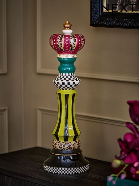 Multi Colour Large Ceramic King Chess Piece Ornament (F32529) | £45