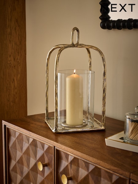 Gold Forged Metal Lantern (F32585) | £58