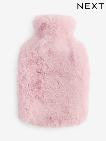Pink Faux Fur Hot Water Bottle (F32627) | £18