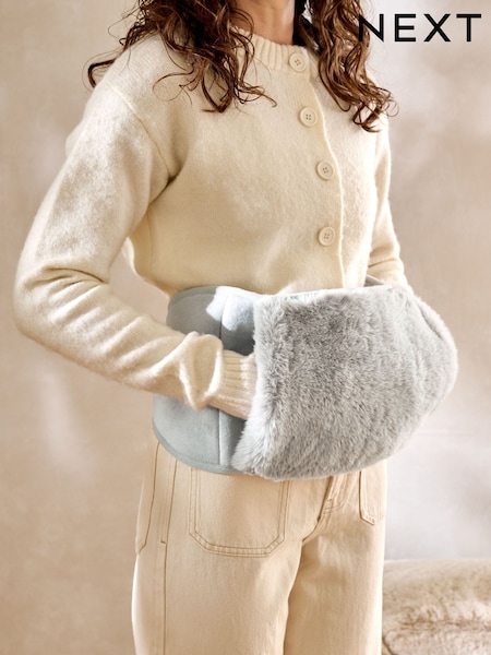Grey Faux Fur Body Belt Hot Water Bottle (F32634) | £20
