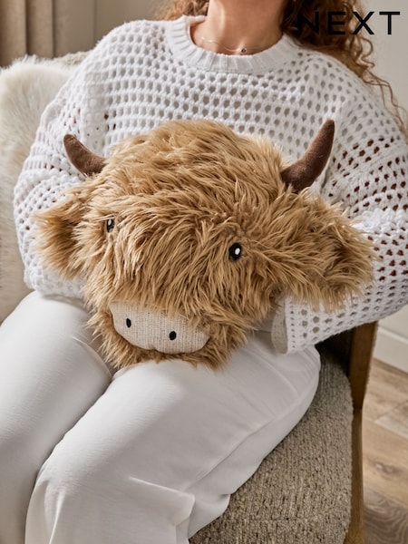 Natural Hamish the Highland Cow Microwaveable Hand Cosy Warmer (F32647) | £22