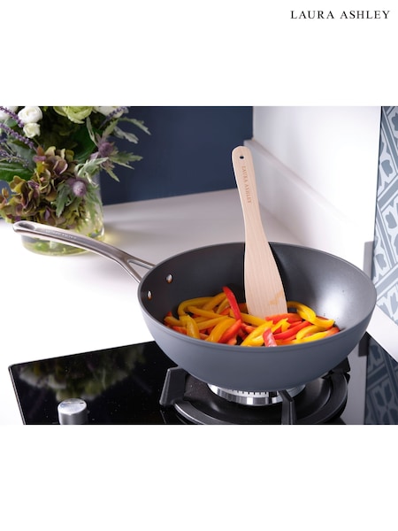 Laura Ashley Dark Slate 30cm Wok Deep Frying Pan (F32688) | £40