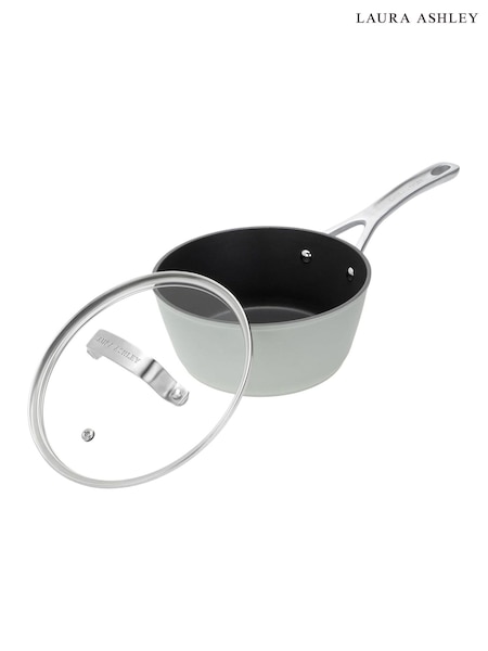 Laura Ashley Sage Leaf 20cm Superior Non Stick Saucepan and Glass Lid (F32693) | £37