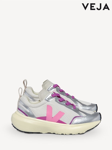 Veja Small Silver Canary Light Trainers (F32856) | £83