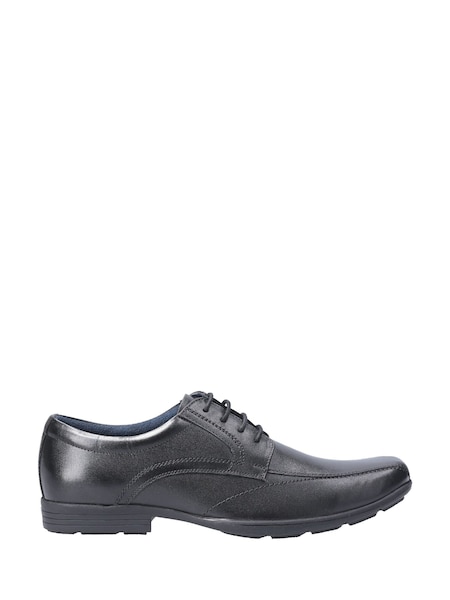 Pod Black Pod Black Leather Angus School Shoes (F32996) | £50