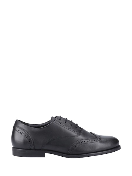 Pod Black Black Leather Lee School Brogues (F32999) | £55