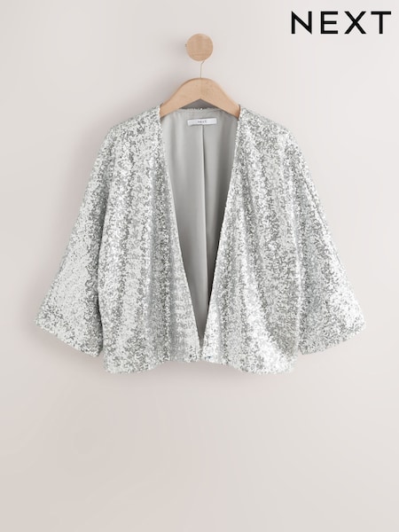Silver Sequin Jacket (F33021) | £40