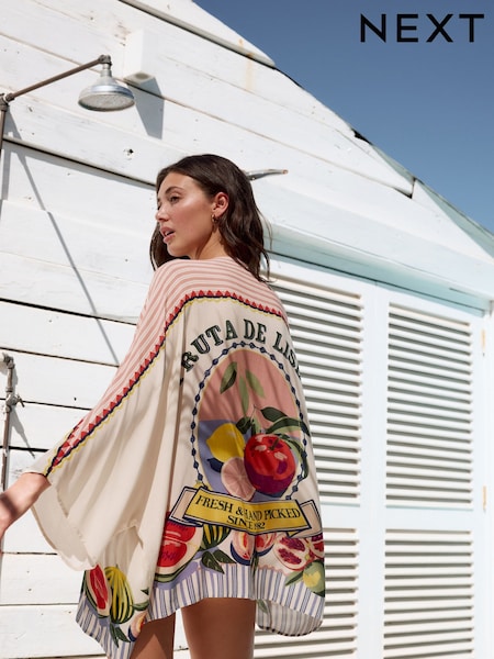 Multi Short Kimono Cover-Up (F33024) | £32