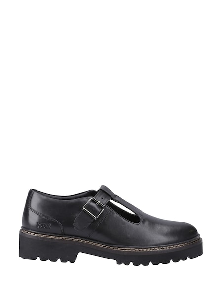 Pod Black Pod Leather Kylee Lace Up T-Bar Boots (F33078) | £69