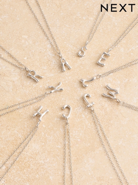 Sterling Silver Initial Necklace (F33196) | £24
