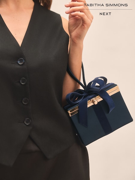 Navy Tabitha Simmons x Next Present Bow Bag (F33591) | £56