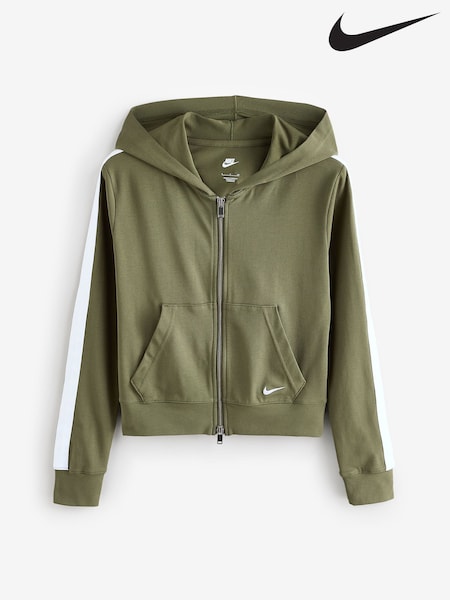 Nike Brown Full Zip Colour Block Hoodie (F33598) | £60