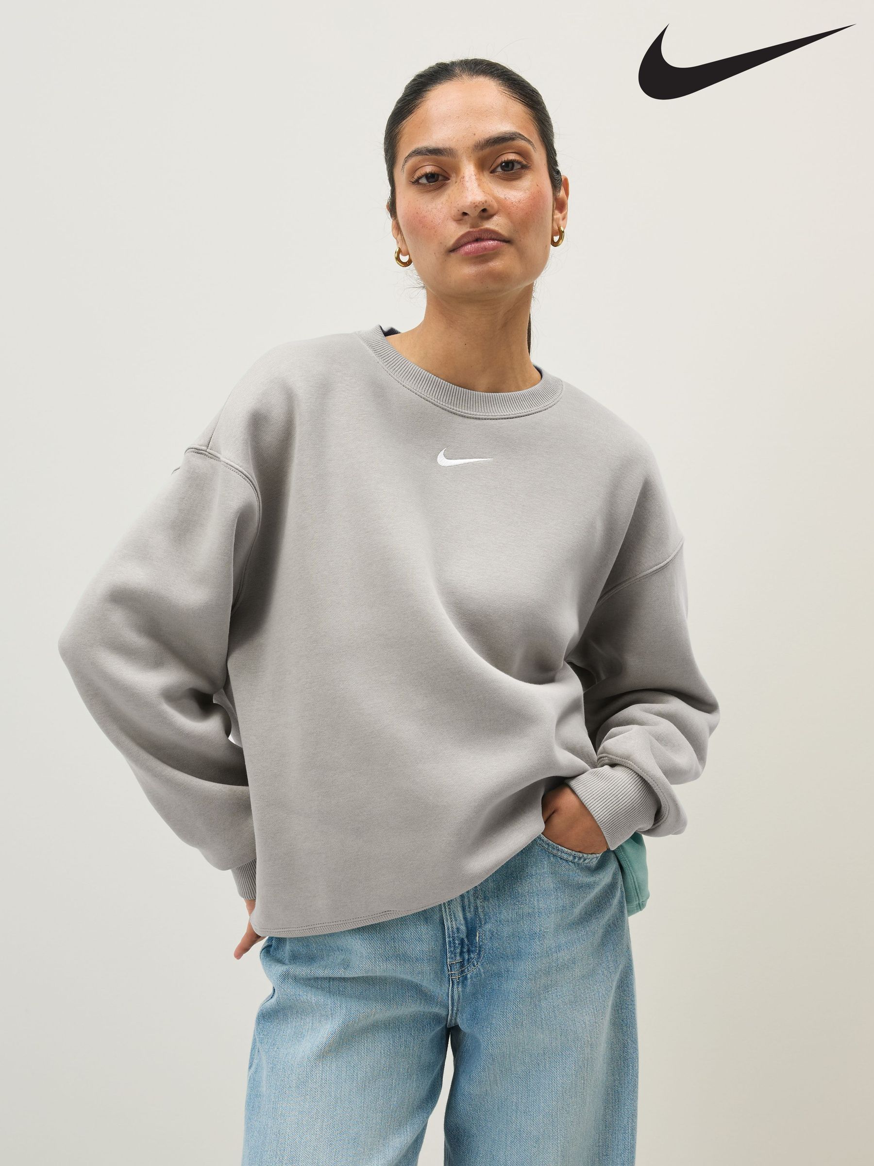 nike swoosh oversized sweatshirt