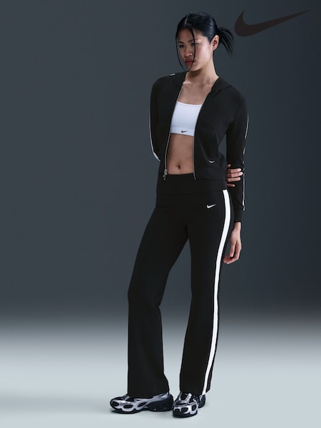 Nike Black High Wiasted Fold Over Leggings (F33638) | £55