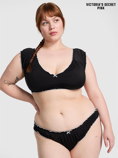 Victoria's Secret PINK Black Hudson Cheeky Bikini Bottoms (F33675) | £34