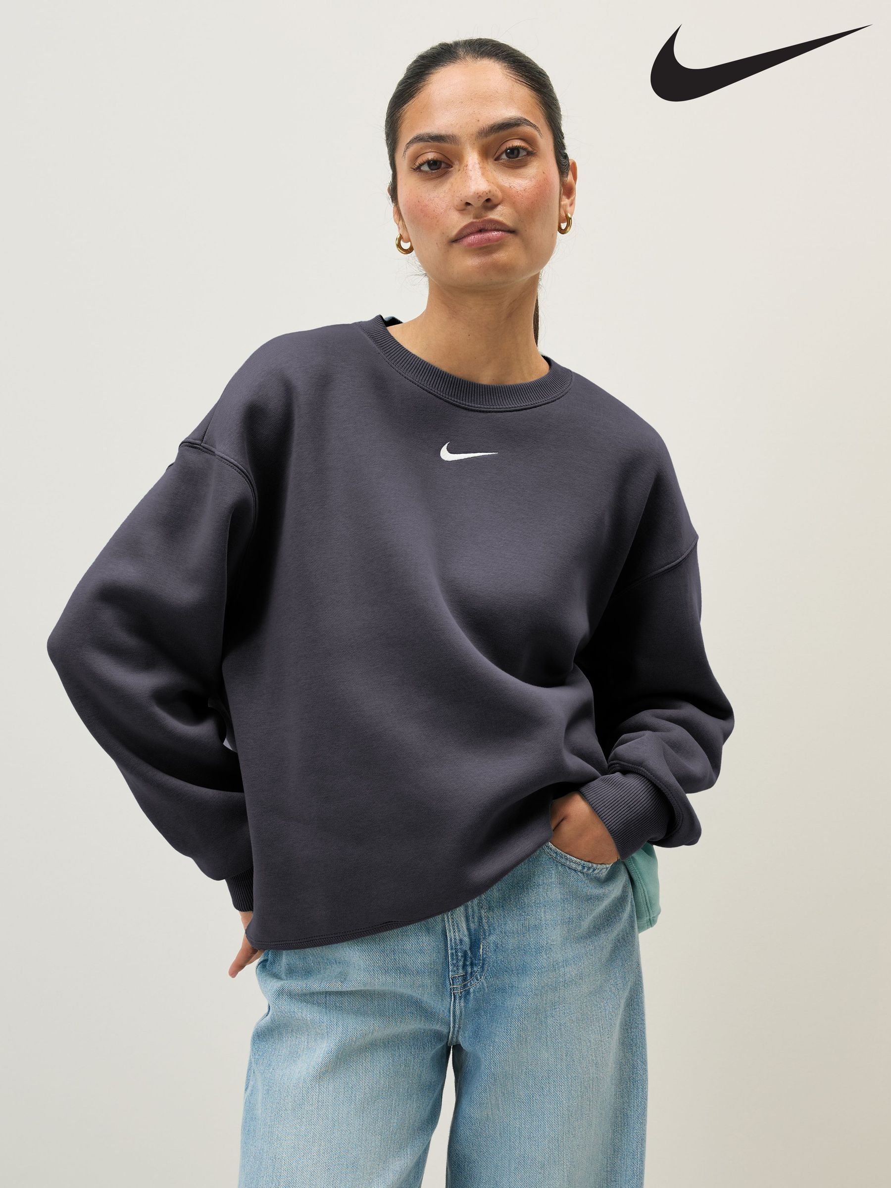 ladies grey nike jumper