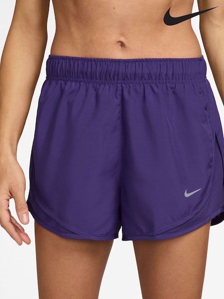 Nike Purple Tempo Dri-FIT Mid Rise Brief Lined Running Shorts (F33759) | £33