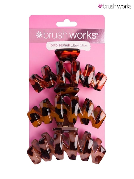 Brush Works Tortoiseshell Claw Clips 3 Pack (F33768) | £8