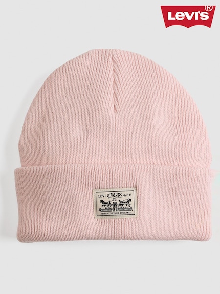 Levi's® Light Pink Backpatch Knitted Beanie (F33880) | £25