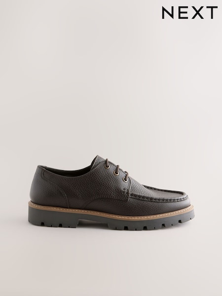Brown Apron Leather Shoes (F33967) | £0