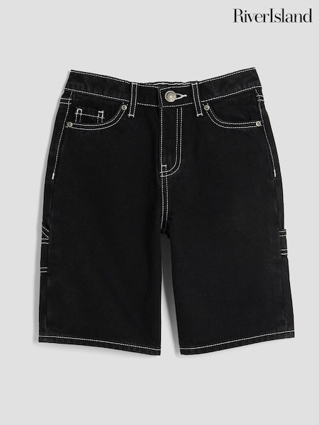 River Island Black Boys Carpenter 100% Cotton Shorts (F34204) | £16