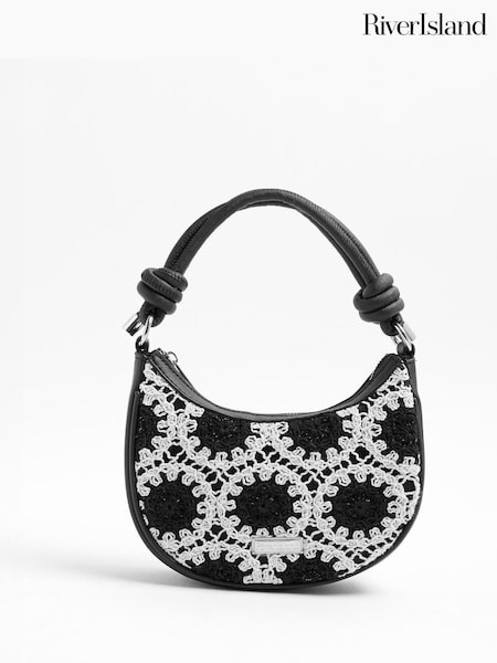 River Island Black Girls Crochet Scoop Bag (F34293) | £22