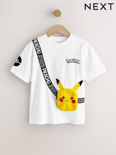 White Pokemon Short Sleeve Bag T-Shirt (4-14yrs) (F34317) | £16 - £19