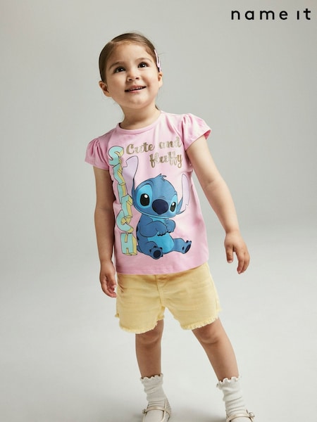 Name It Pink Lilo & Stitch Short Sleeve T-shirt (F34369) | £12