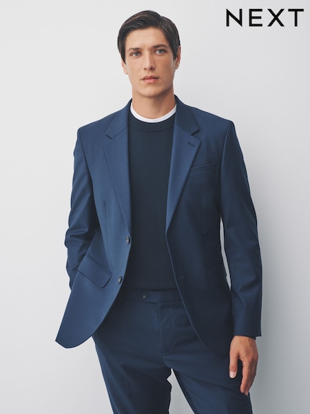 Navy Slim Fit Wool Blend Motionflex Suit Jacket (F34461) | £114