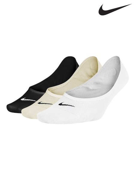 Nike Natural Everyday Lightweight Training Footie Socks 3 Pack (F34747) | £0