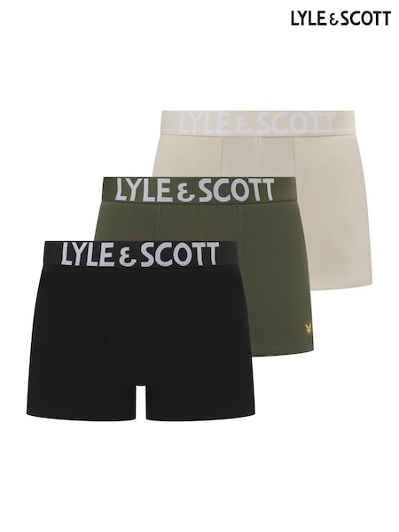 Lyle & Scott Green Daniel Underwear Trunks 3 Pack (F34789) | £31