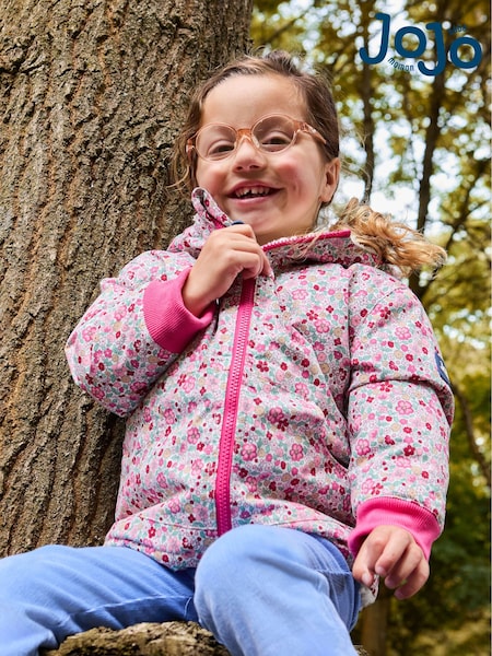 JoJo Maman Bébé Baby Pink Reversible Fleece Lined Jacket (F34862) | £39.50 - £43.50