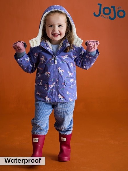 JoJo Maman Bébé Purple 4-In-1 Waterproof Polar Fleece Jacket (F34884) | £65.50 - £69.50