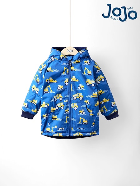 JoJo Maman Bébé Dark Blue Embroidered Reversible Jacket (F34892) | £39.50 - £43.50