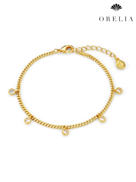 Orelia London Gold Tone Multi Crystal Drop Bracelet (F34946) | £25